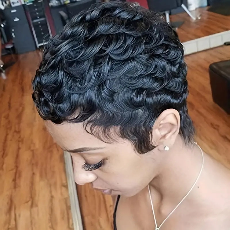 Short Pixie Cut Wig Human Hair Cheap - Short Bob Pixie Cut Wig Pixie