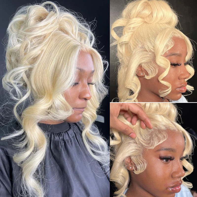 613 Blonde Body Wave Lace Front Wig - 13x4 13x6 360 HD Transparent 613
