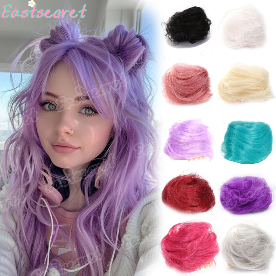 Claw Clip Messy Bun Hair Piece - EAST Women's Hair Buns Synthetic Curly