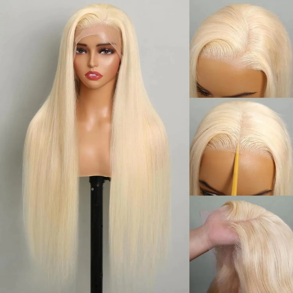 Hd Lace Frontal Wig Human Hair Pre Plucked - 613 Blonde Human Hair Wig HD