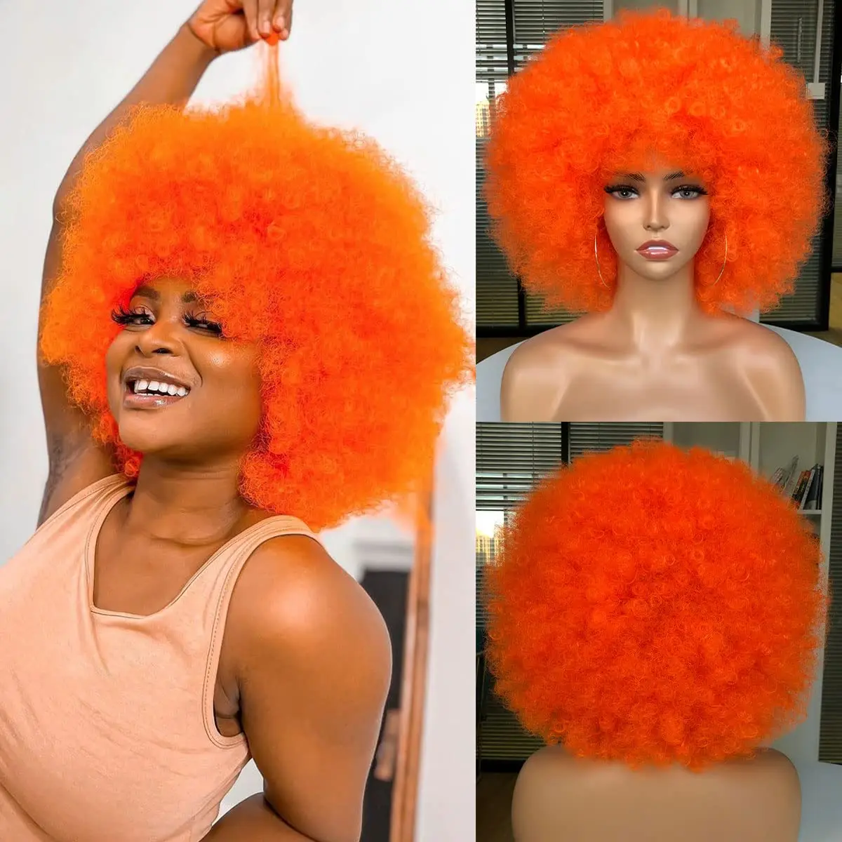 Afro Wig Kinky Curly Synthetic - Synthetic Braided Wigs For Black Women review and price
