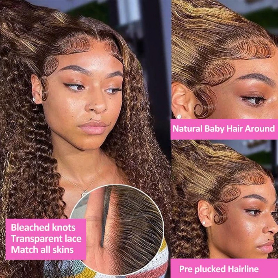 427 Highlight Ombre Wig Human  - Hd Lace Frontal Wig Human Hair Pre Plucked review and price