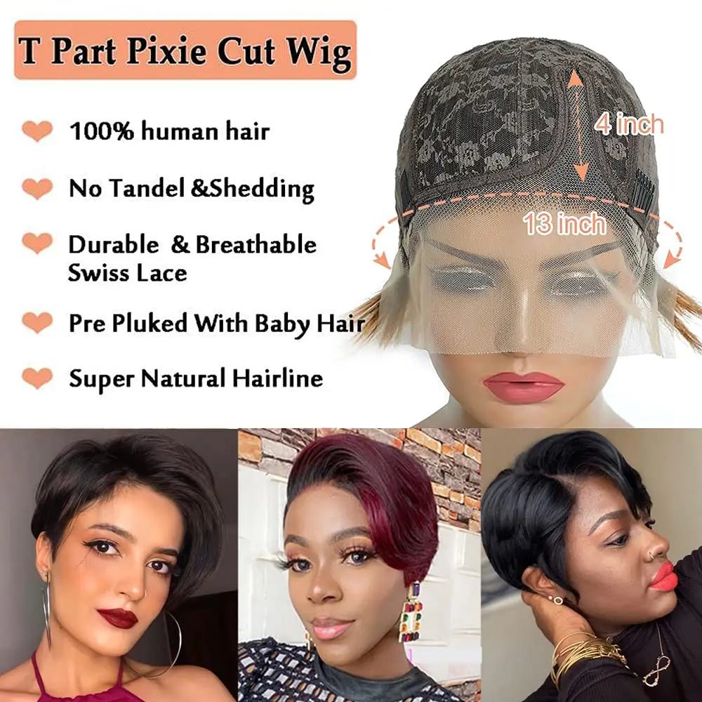 Short Pixie Cut Human Hair Wig - Short Pixie Cut Wig Human Hair Cheap review and price