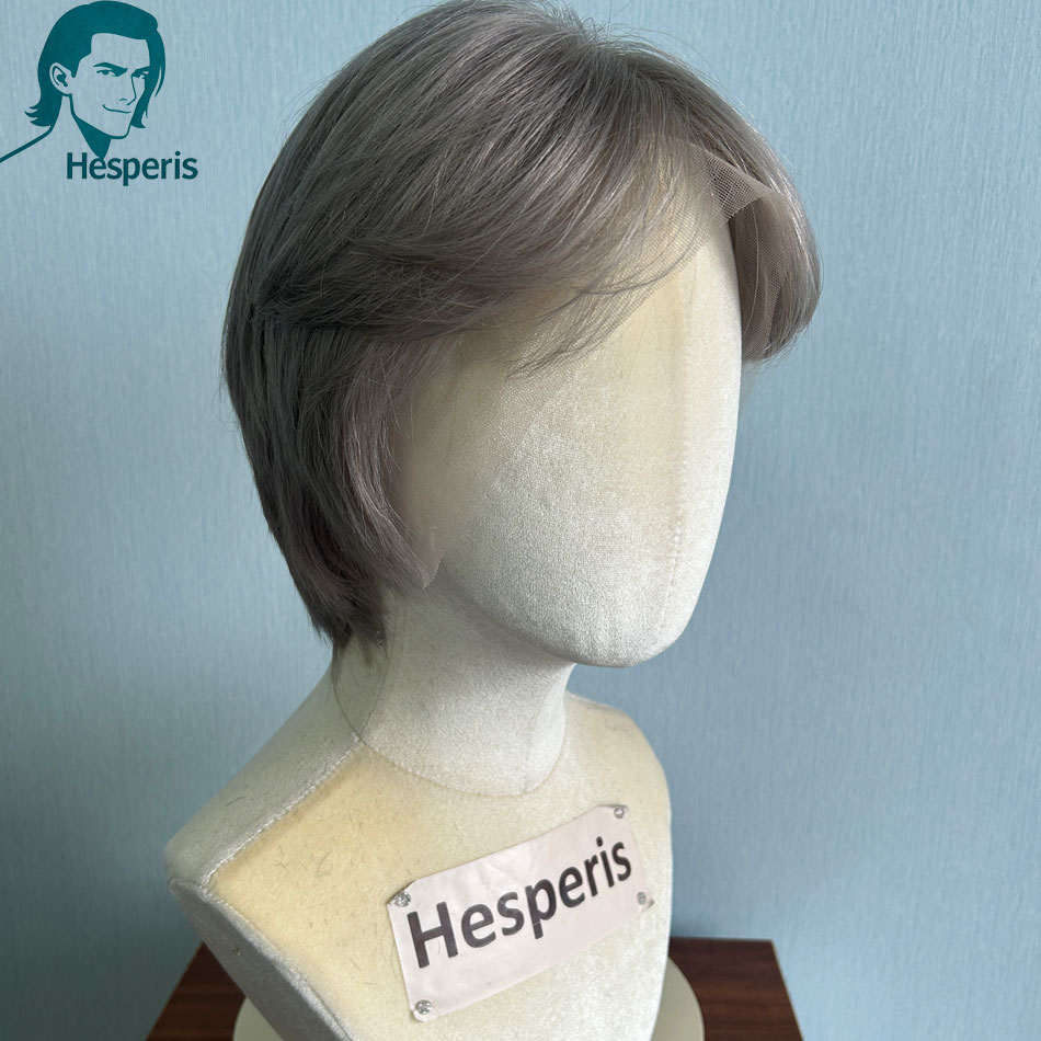 Hesperis Brazilian Remy Grey C - Pre Parted 13X4 Lace Front Bob Wig review and price