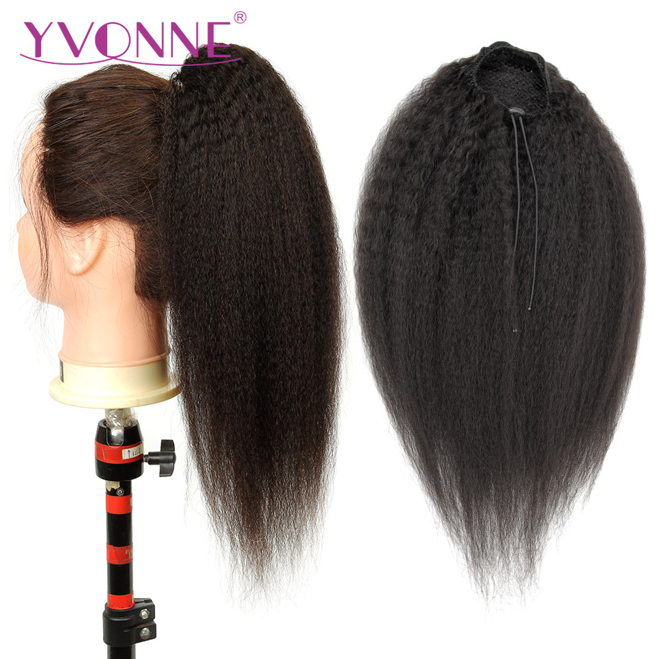 [Yvonne] Kinky Straight Drawst - Seamless Clip In Hair Extensions Human Hair review and price