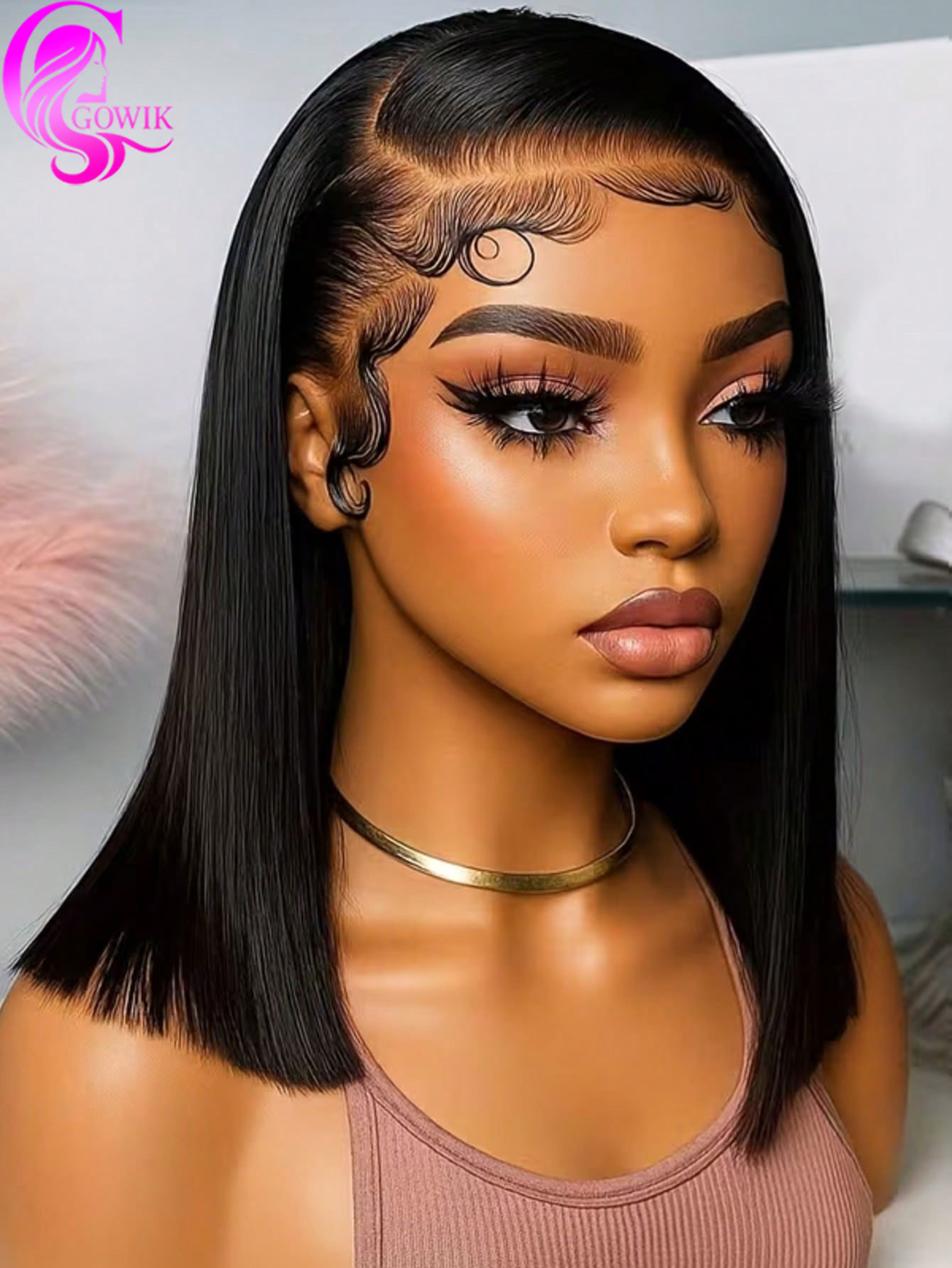 Gowik 250% Density 13x4 Lace F - Pre Parted 13X4 Lace Front Bob Wig review and price