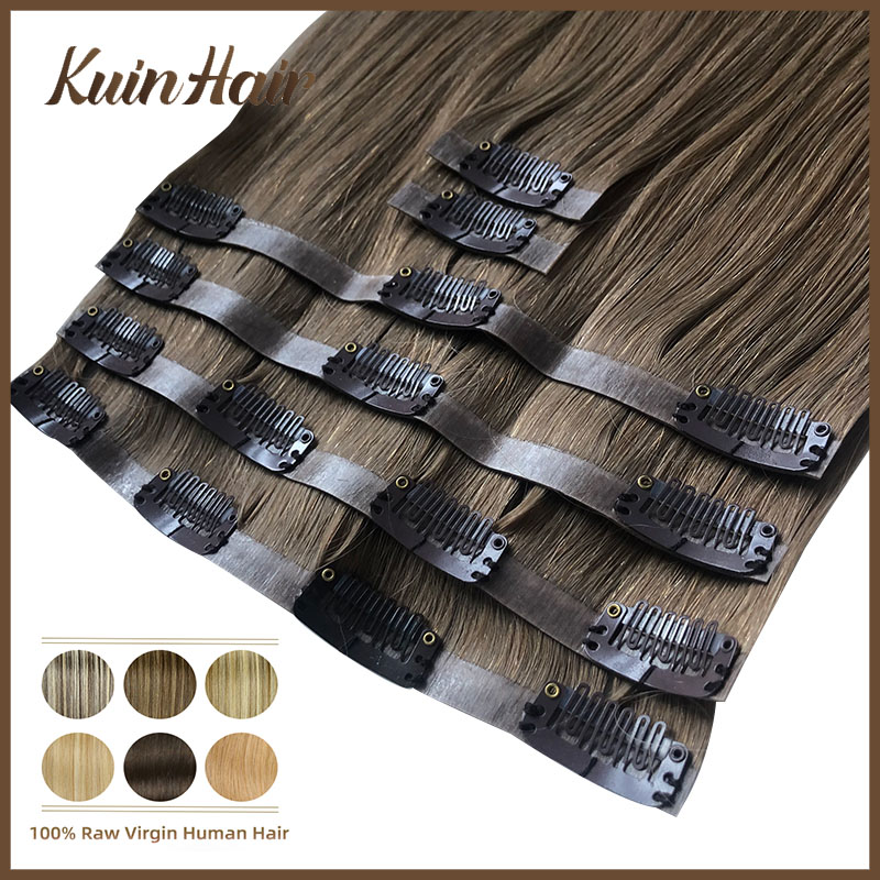 Straight Invisible PU Clip In  - Seamless Clip In Hair Extensions Human Hair review and price