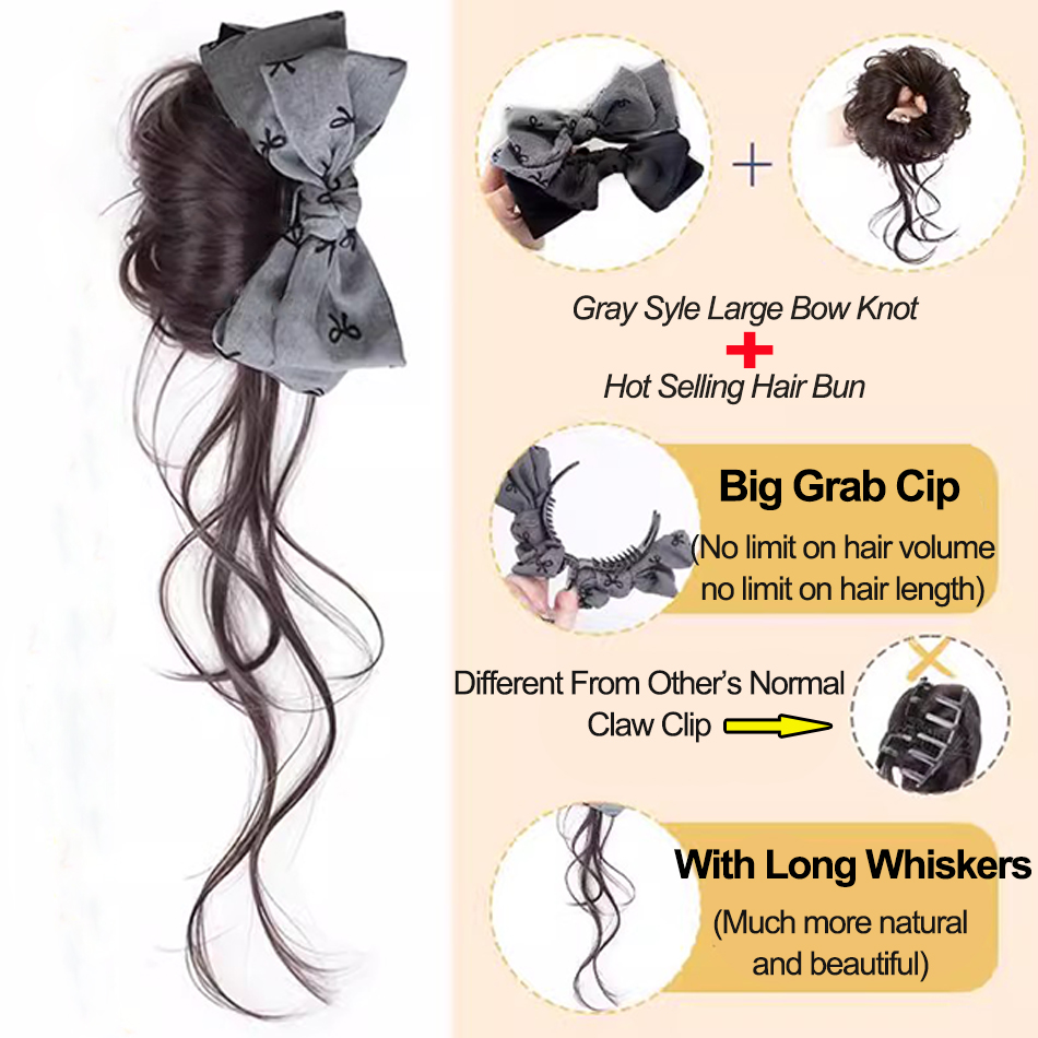 Synthetic Hair Bun Hair Extens - Claw Clip Messy Bun Hair Piece review and price