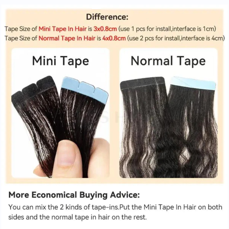 Mini Tape Hair Extensions Huma - Invisible Tape In Extensions Real Hair review and price