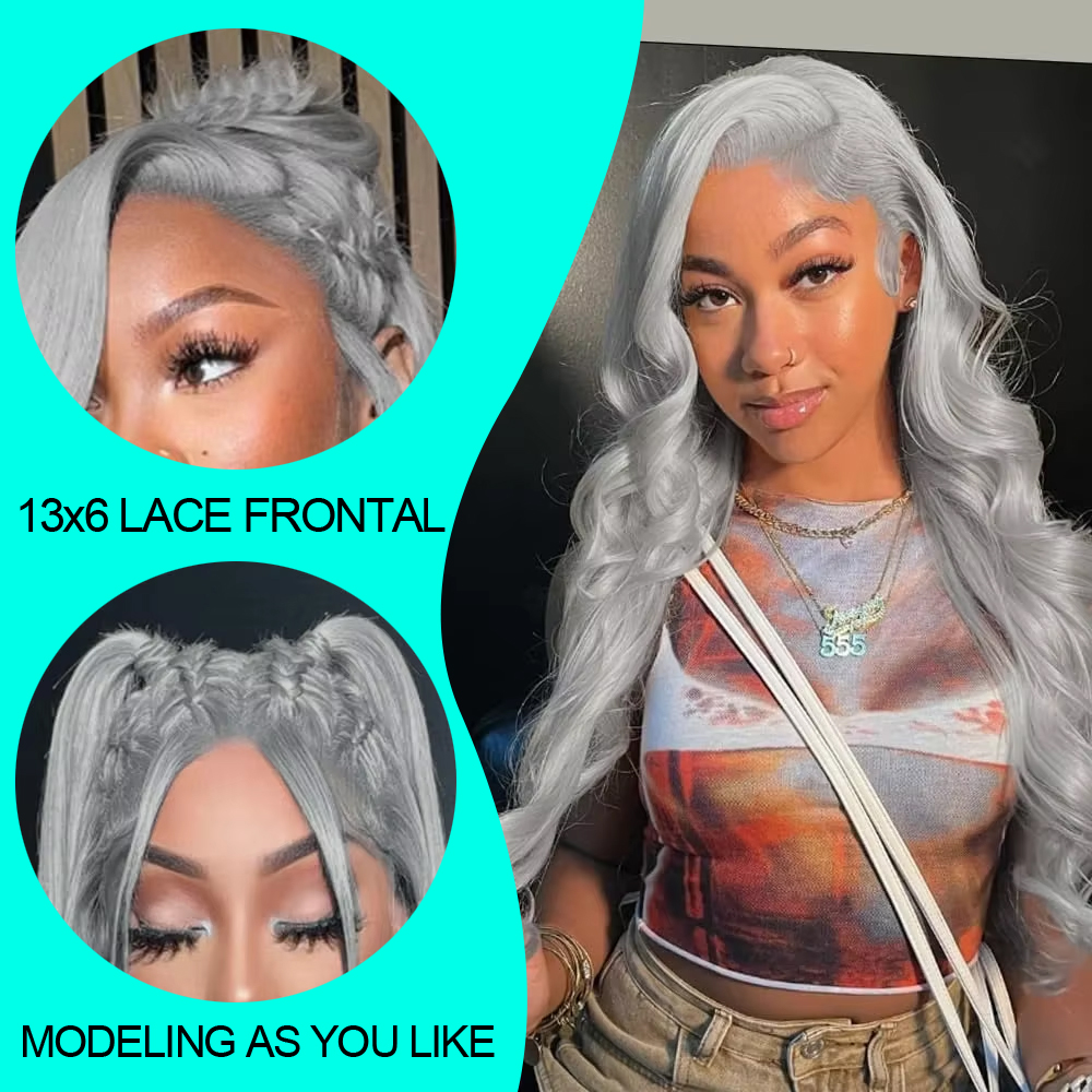 Cosplay Body Wave Silver Grey  - 613 Blonde Body Wave Lace Front Wig review and price
