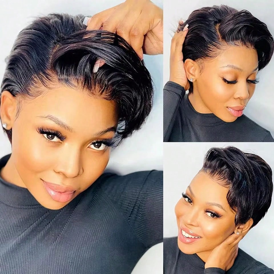 Short Cheap Wholesale Pixie Cu - Short Pixie Cut Wig Human Hair Cheap review and price
