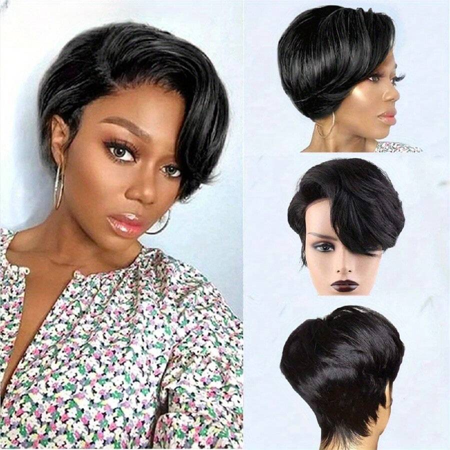 Short Cheap Wholesale Pixie Cu - Short Pixie Cut Wig Human Hair Cheap review and price