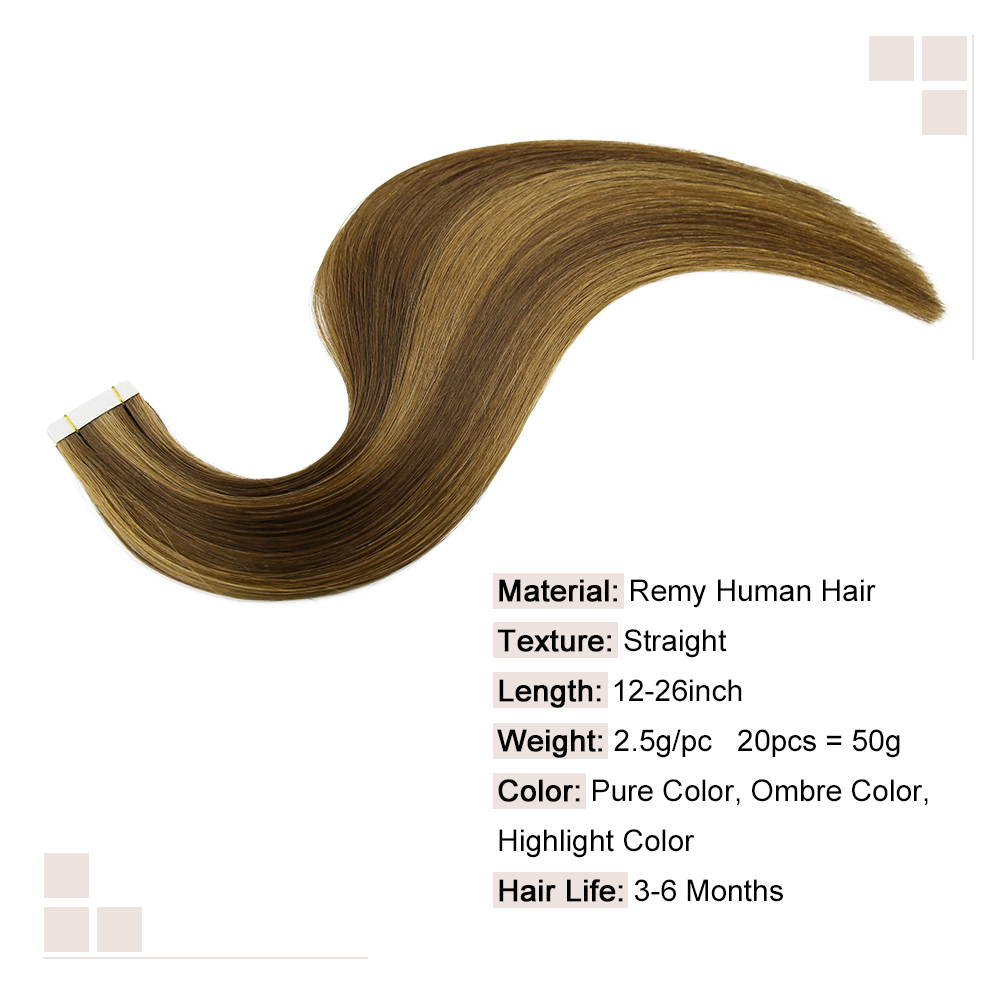 Straight Seamless Human Hair E - Invisible Tape In Extensions Real Hair review and price