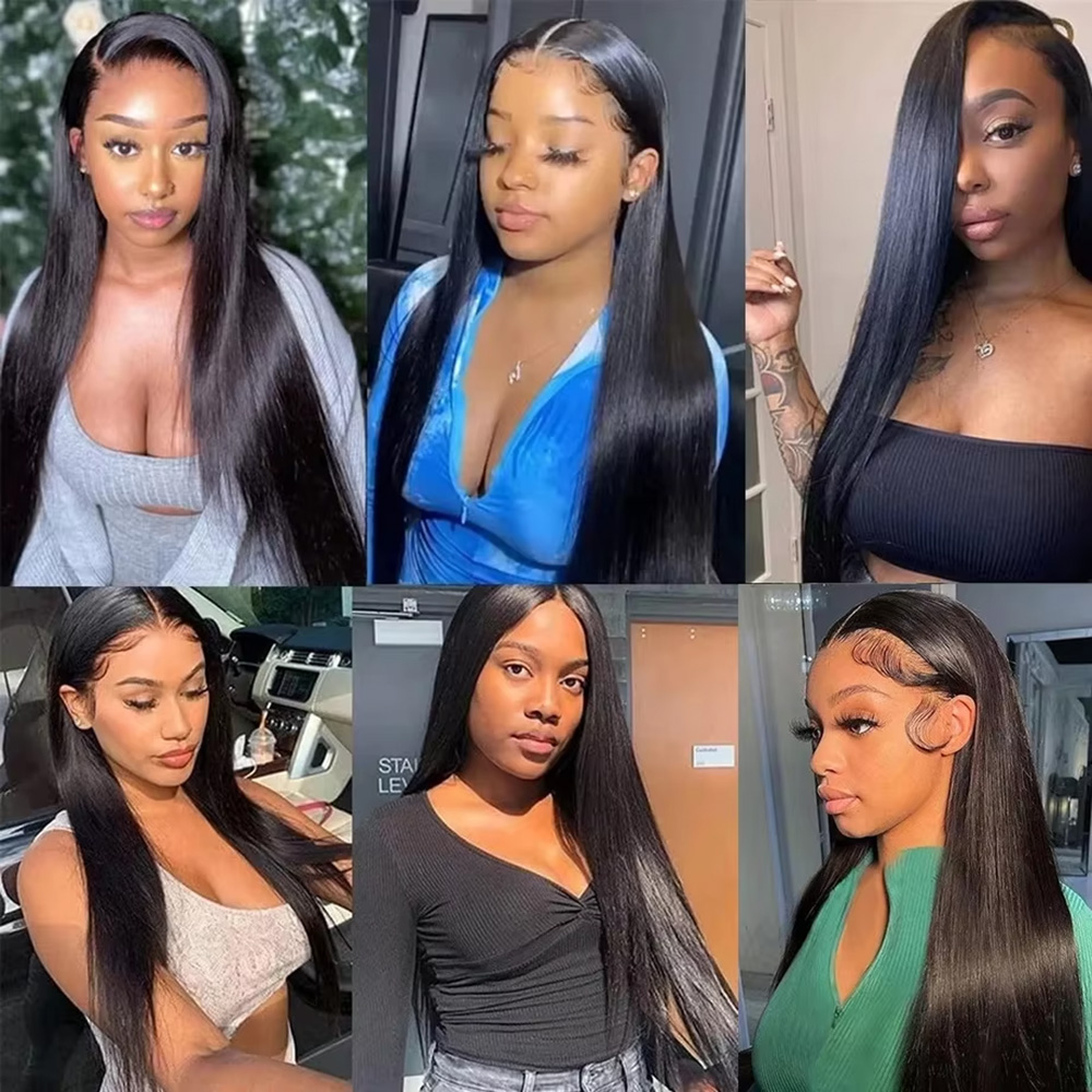 Natural Black Silky Bone Strai - Glueless Wear And Go Human Hair Wig review and price