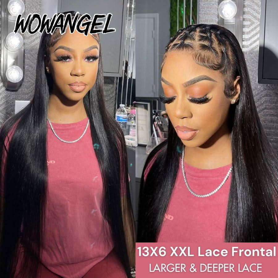 WOWANGEL Straight Lace Front W - Hd Lace Frontal Wig Human Hair Pre Plucked review and price