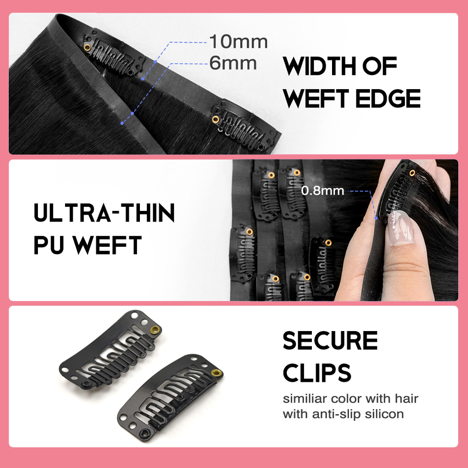 Seamless Clip in Hair Extensio - Seamless Clip In Hair Extensions Human Hair review and price