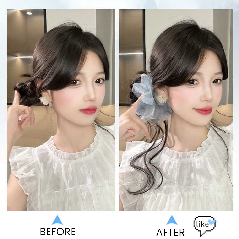 Synthetic Short Wavy Curly Flo - Claw Clip Messy Bun Hair Piece review and price