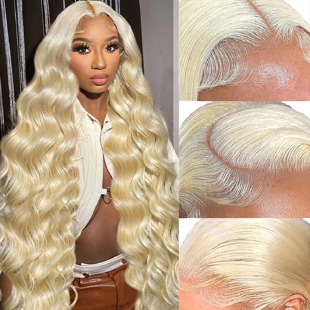 46 Inch HD Blonde 13x4 Lace Fr - Human Hair Wigs review and price