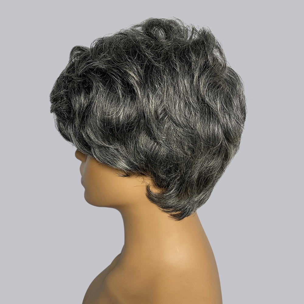 Pixie Cut Human Hair Wigs Gray - Short Pixie Cut Wig Human Hair Cheap review and price