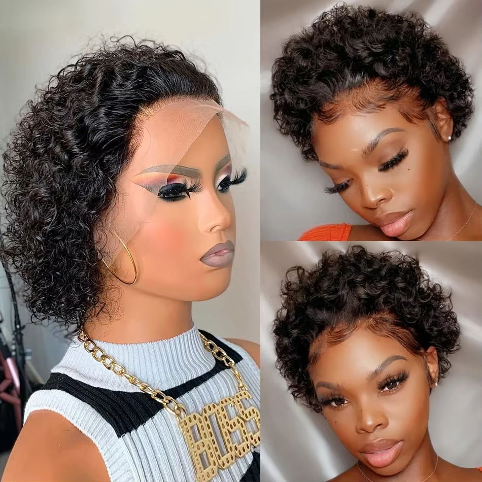Pixie Cut Wigs 13x4 Pixie Curl - Short Pixie Cut Wig Human Hair Cheap review and price