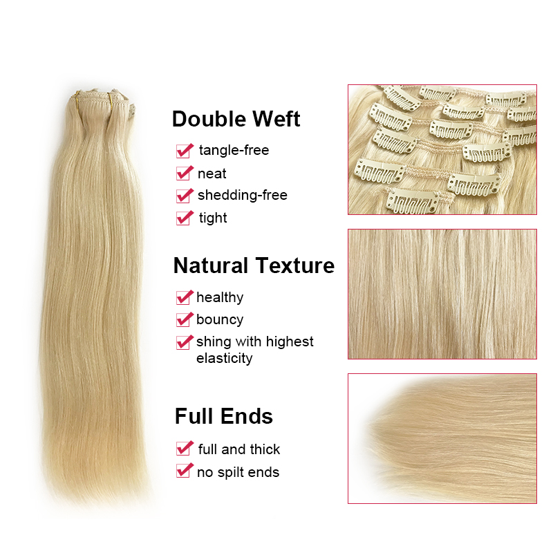 Ali Queen 7Pcs Clip in Hair Ex - Seamless Clip In Hair Extensions Human Hair review and price