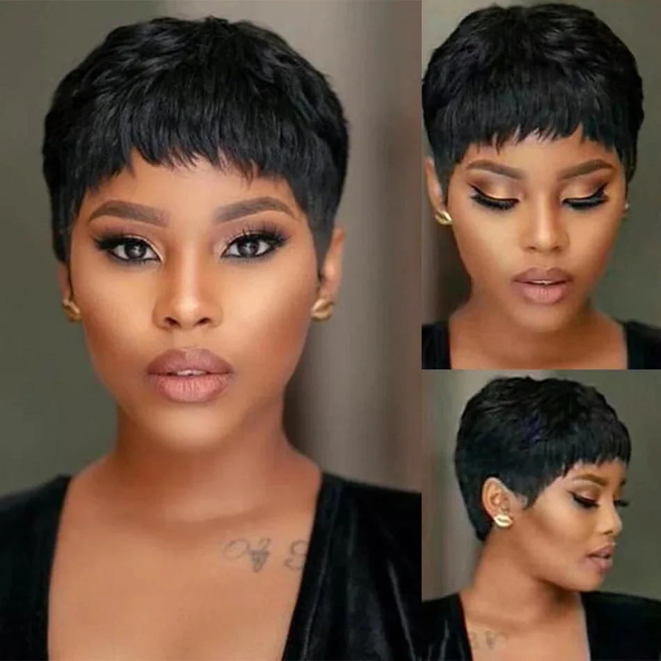 Short Human Hair Wigs Pixie Cu - Short Pixie Cut Wig Human Hair Cheap review and price