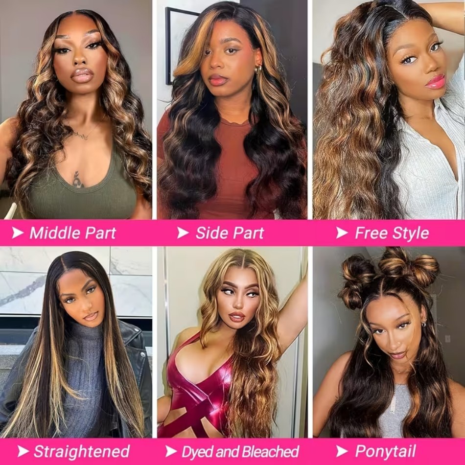 Body Wave Lace Front Wig Highl - Hd Lace Frontal Wig Human Hair Pre Plucked review and price