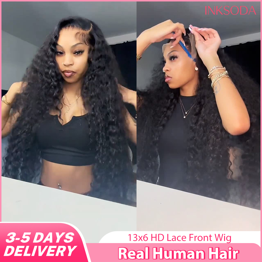 Deep Wave Human Hair Wigs 13X6 - Lace Front Wigs review and price