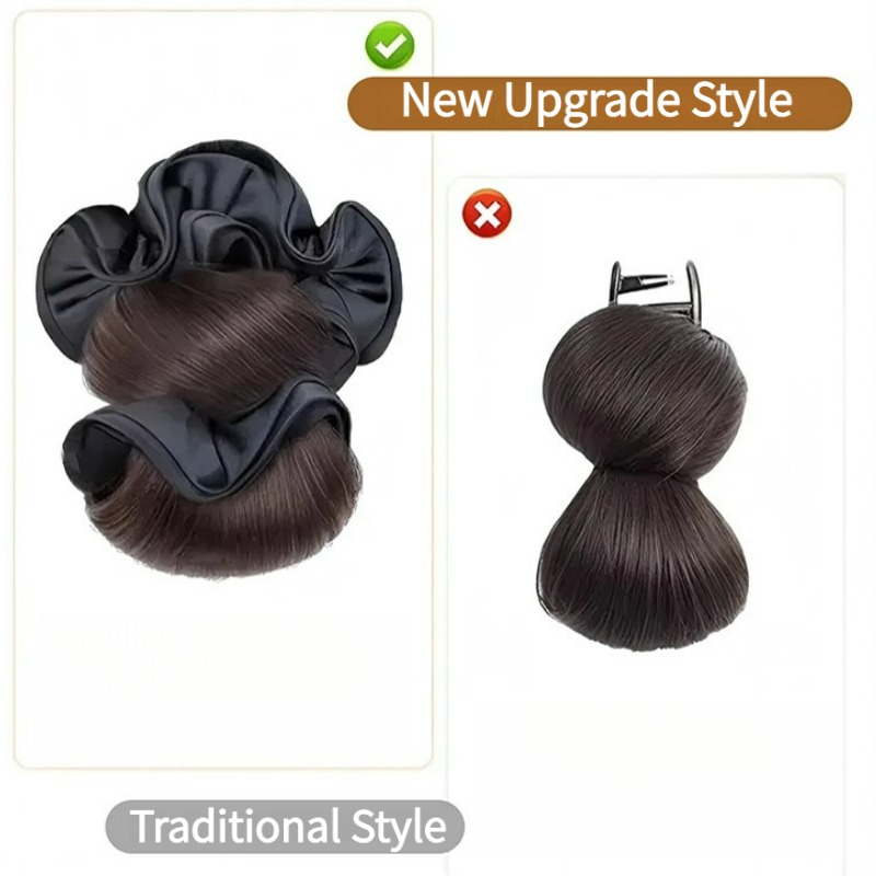 New Synthetic Satin Hair Tie C - Claw Clip Messy Bun Hair Piece review and price