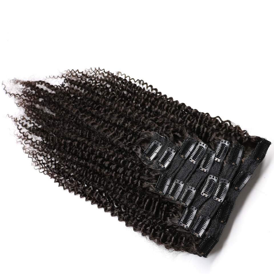 Kinky Curly Clip In Human Hair - Seamless Clip In Hair Extensions Human Hair review and price