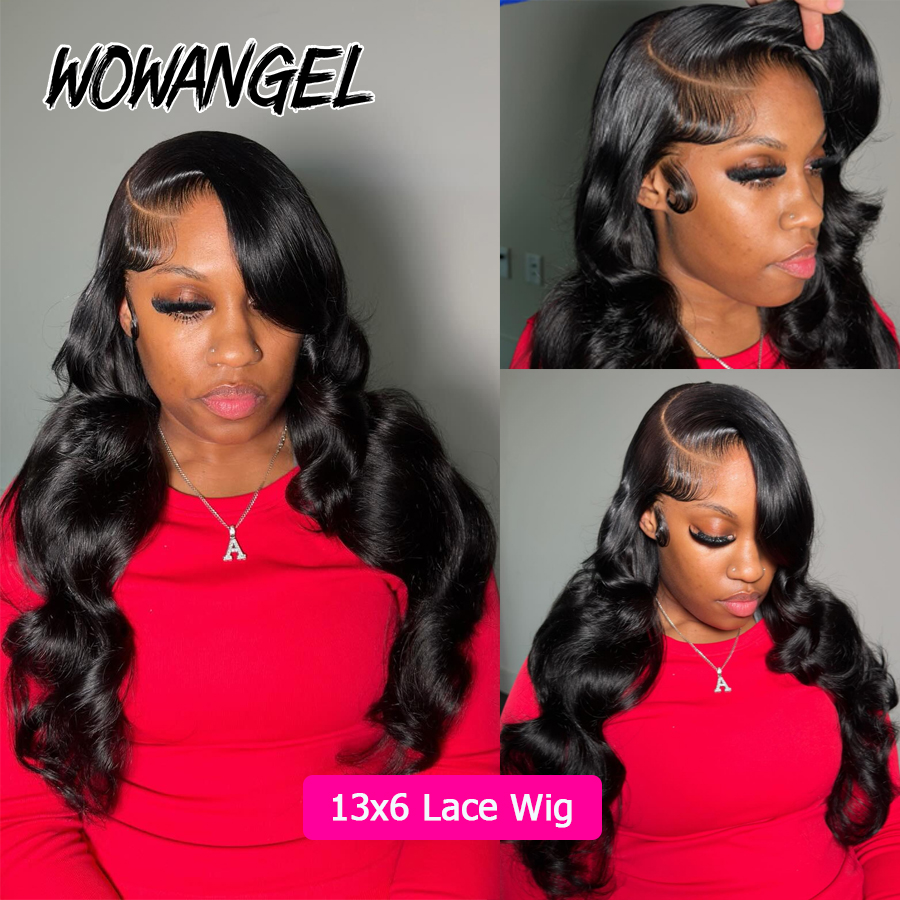 Wow Angel Body Wave Jet Black  - Hd Lace Frontal Wig Human Hair Pre Plucked review and price