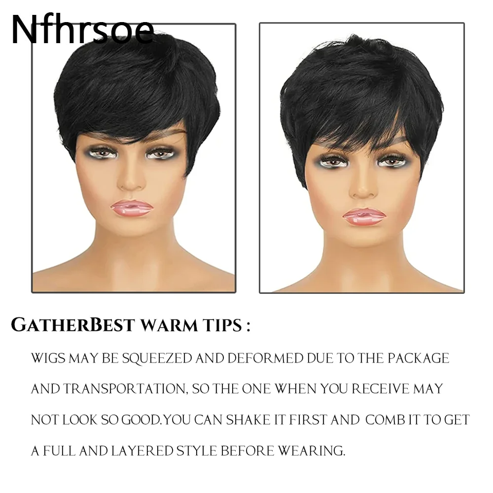 Short Human Hair Wigs Pixie Cu - Short Pixie Cut Wig Human Hair Cheap review and price
