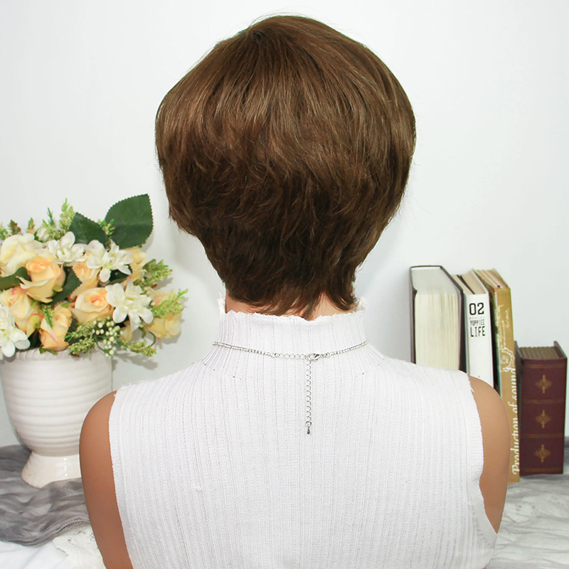 Chocolate Brown Pixie Cut Wigs - Short Pixie Cut Wig Human Hair Cheap review and price